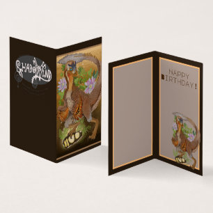 Dinosaur Raptor Oerwoud Art Birthday Kaart