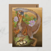 Dinosaur Raptor Oerwoud Art Briefkaart (Voorkant / Achterkant)