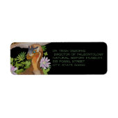 Dinosaur Raptor Oerwoud Art Etiket (Voorkant)