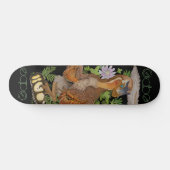 Dinosaur Raptor Oerwoud Art Skateboard (Horizontaal)
