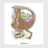 Dinosaur Raptor Oerwoud Art Sticker (Vel)