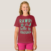 Dinosaur Rawr is Hallo T-Shirt (Voorkant volledig)