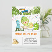 Dinosaur reçoit une invitation pour neuf ans (Debout devant)