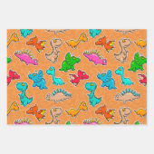 Dinosaur-reeks — Verpakkingspapier Inpakpapier Vel (Voorkant 3)