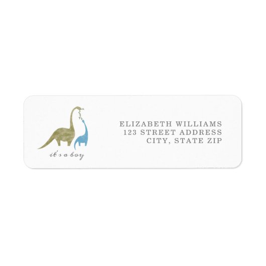 Dinosaur Return Address Label (Voorkant)