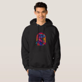 Dinosaur Rex Synthwave Vaporwave Retro 80s Chillwa Hoodie (Voorkant volledig)