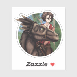 Dinosaur Rider Sticker
