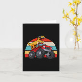 Dinosaur Riding Monster Truck Lazy Halloween Costu Kaart (Gele Bloem)