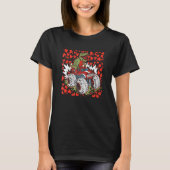 Dinosaur Riding Monster Truck Valentijnsdag Rex H T-shirt (Voorkant)