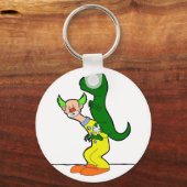 Dinosaur-rijstclown Sleutelhanger (Voorkant)