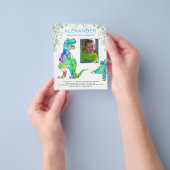 Dinosaur Roar Birthday Party Invitation Flyer (Hand)