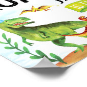Dinosaur Roar Birthday Sign Poster (Hoek)