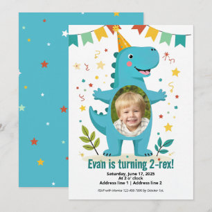 Dinosaur Roar Invitations d'anniversaire pour les 