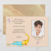 Dinosaur Roar Theme Oerwoud Birthday Kaart (Voorkant / Achterkant)