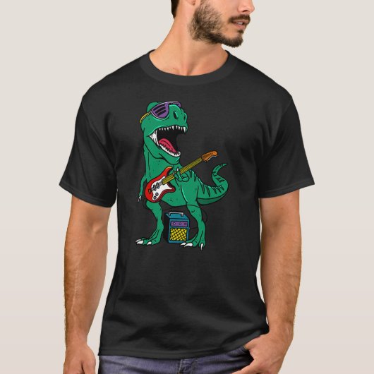 Dinosaur Rock'n Roll Dino Rock, Rocking Dinosaur R T-shirt (Voorkant)