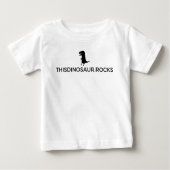 Dinosaur Rocks. T-shirt met hoes van Toddler Long  (Voorkant)