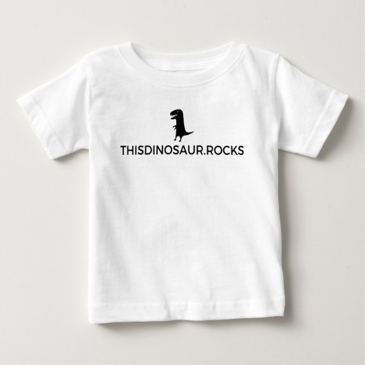 Dinosaur Rocks. T-shirt met hoes van Toddler Long  (Voorkant)