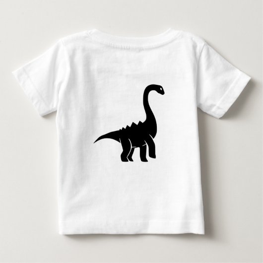 Dinosaur Rocks. T-shirt met hoes van Toddler Long  (Achterkant)
