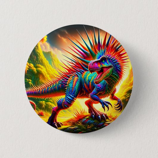 Dinosaur Ronde Button 5,7 Cm (Voorkant)