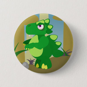 Dinosaur Ronde Button 5,7 Cm
