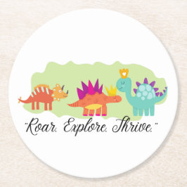 Dinosaur Ronde Kartonnen Onderzetter