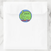 Dinosaur Ronde Sticker (Tas)