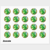 Dinosaur Ronde Sticker (Vel)