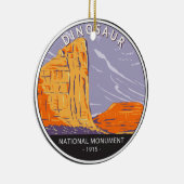 Dinosaur  rondleiding nationaal monument keramisch ornament (Rechts)