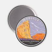 Dinosaur  rondleiding nationaal monument magneet (Voorkant / Achterkant)