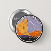 Dinosaur rondleiding nationaal monument ronde button 5,7 cm (Voorkant /achterkant)