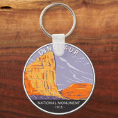 Dinosaur  rondleiding nationaal monument sleutelhanger (Voorkant)