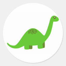Dinosaur Round Sticker