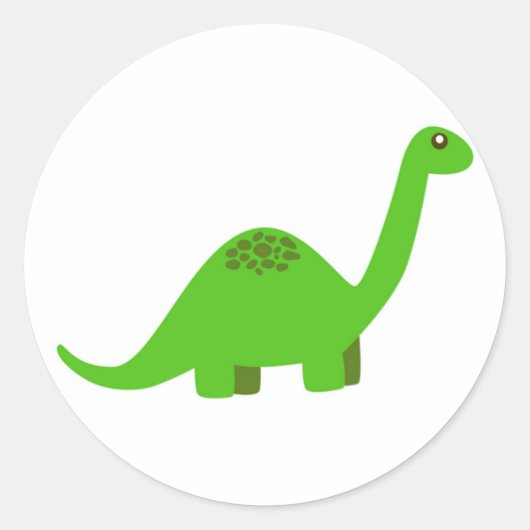 Dinosaur Round Sticker (Voorkant)