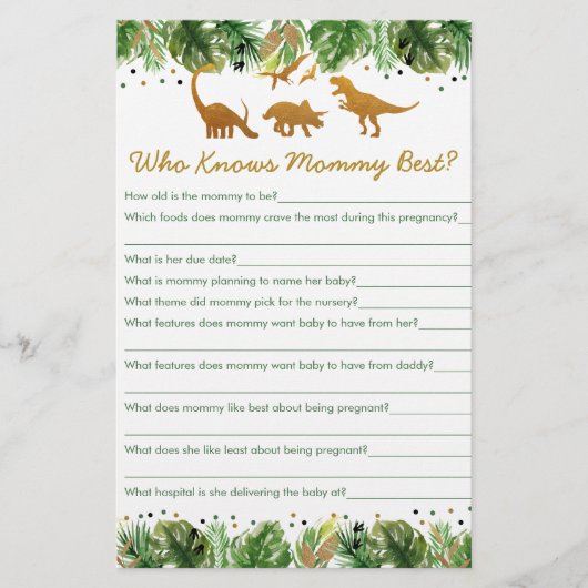 Dinosaur Safari Wie Kent Moeder Best Game (Voorkant)