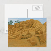 Dinosaur Sand Castle Sculptures Dinostory Briefkaart (Voorkant / Achterkant)