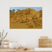 Dinosaur Sand Castle Sculptures Dinostory Poster (Keuken)