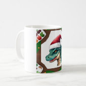 Dinosaur Santa  Hat Art  Koffiemok (Voorkant links)