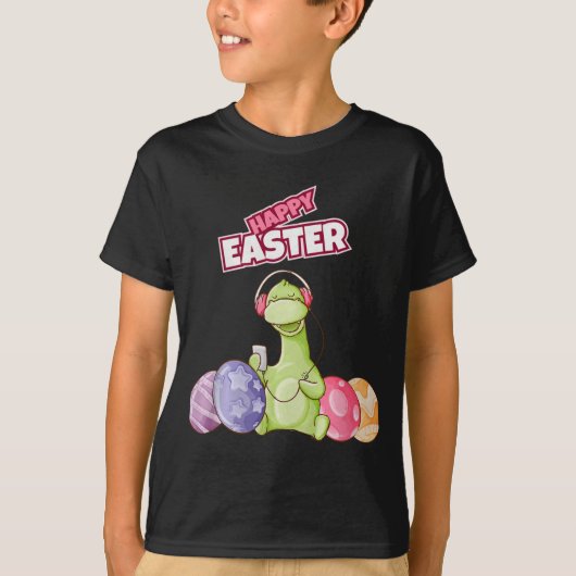 Dinosaur Say Happy Easter Premium Tri-blend  T-shirt (Voorkant)