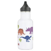 Dinosaur Schattigee Dino Kind Kind Gepersonaliseer Waterfles (Rechts)