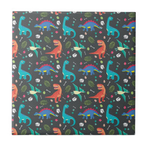 Dinosaur Seamless Pattern, Dinosaur Seamless Patte Tegeltje