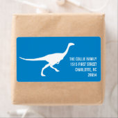 Dinosaur Silhouet Aangepaste kleur Adreslabel Etiket (Insitu)