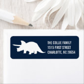 Dinosaur Silhouet retour adreslabel Etiket (Insitu)