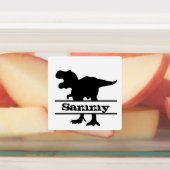 Dinosaur Silhouette Persoonlijke Names Labels (Aangebracht)