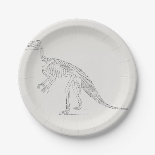 Dinosaur Skeleton Art Papieren Bordje (Voorkant)