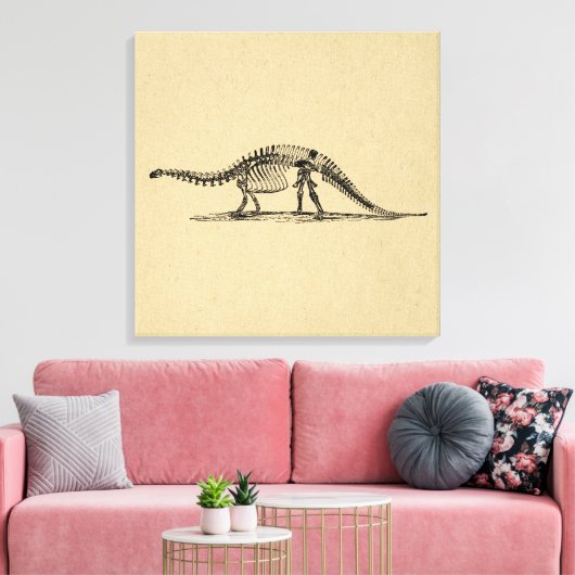 Dinosaur Skeleton  kunst Canvas Afdruk (Insitu (Woonkamer))