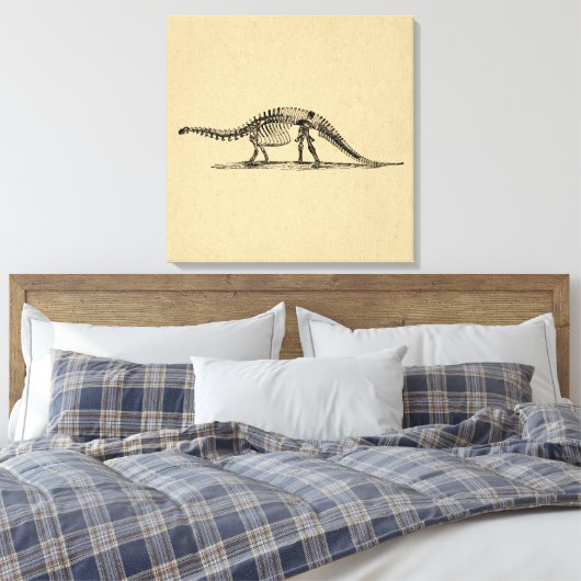 Dinosaur Skeleton  kunst Canvas Afdruk (Insitu (Slaapkamer))
