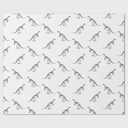 Dinosaur Skeletons Pattern CUSTOM ACHTERGROUND COL Cadeaupapier (Vlak)