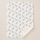 Dinosaur Skeletons Pattern CUSTOM ACHTERGROUND COL Sherpa Deken (Voorkant)