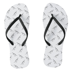 Dinosaur Skeletons Pattern CUSTOM ACHTERGROUND COL Teenslippers