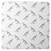 Dinosaur Skeletons Pattern CUSTOM ACHTERGROUND COL Tegeltje (Voorkant)